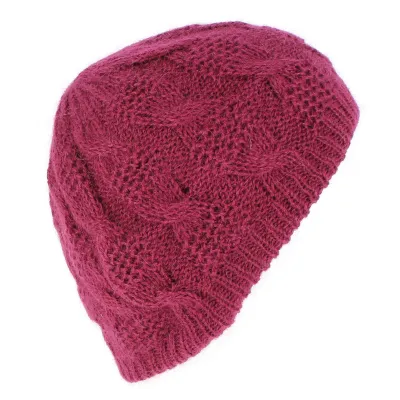 Angora Beanie Apollonia Plum - Traclet Reference: 307 | Traclet Hat Shop