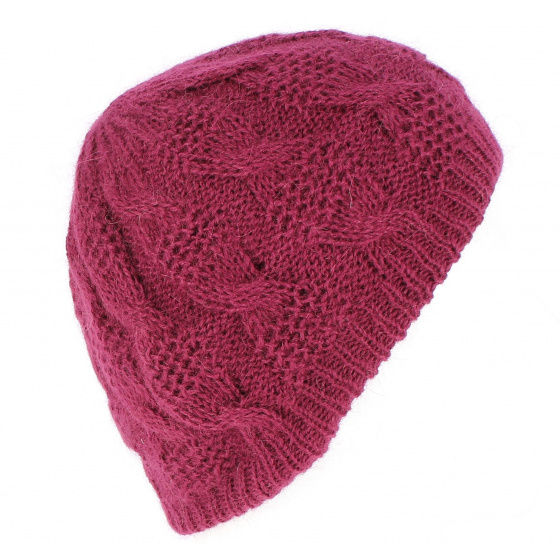 Angora Beanie Apollonia Plum - Traclet
