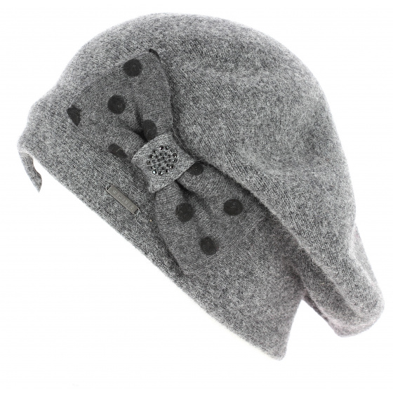 Women's Gray Wool Rome Beret