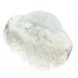 Macha Fox Fur Hat Leather & Fox - Traclet