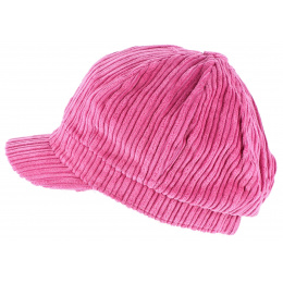 Pink velvet gavroche cap - Traclet