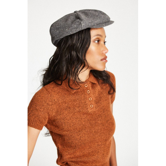 Ollie Grey/White Flat Cap - Brixton