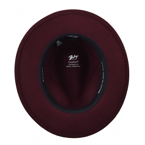 Curtis Fedora Felt Hat Burgundy - Bailey