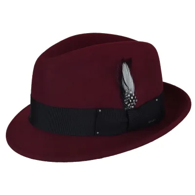 Chapeau Tino Trilby Bordeaux- Bailey  Reference : 8594 | Chapellerie Traclet