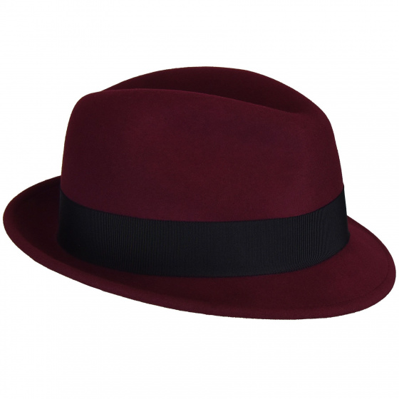 Tino Burgundy Trilby Hat - Bailey