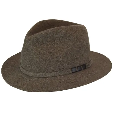 Chapeau Codner Fedora Lanoluxe Taupe- Bailey Reference : 8596 | Chapellerie Traclet