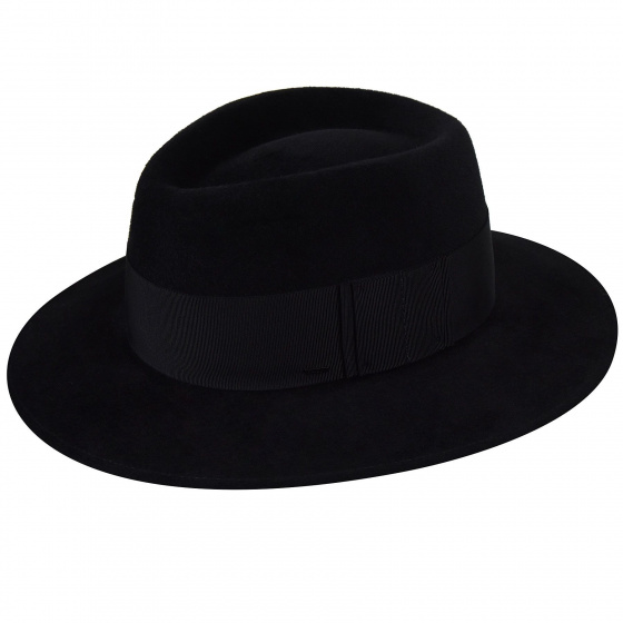 Bailey Black Felt Fur Newsten Fedora Hat