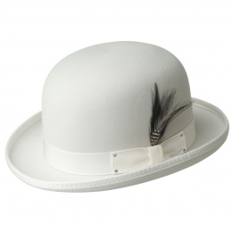 Chapeau Derby Melon Blanc-Bailey