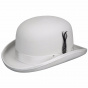 White Derby Bowler Hat - Bailey