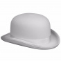White Derby Bowler Hat - Bailey