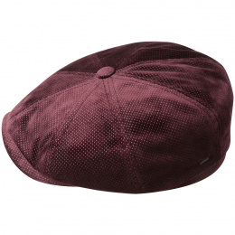 Wyman Newsboy Burgundy Velvet Cap - Bailey