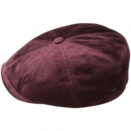 Wyman Newsboy Burgundy Velvet Cap - Bailey