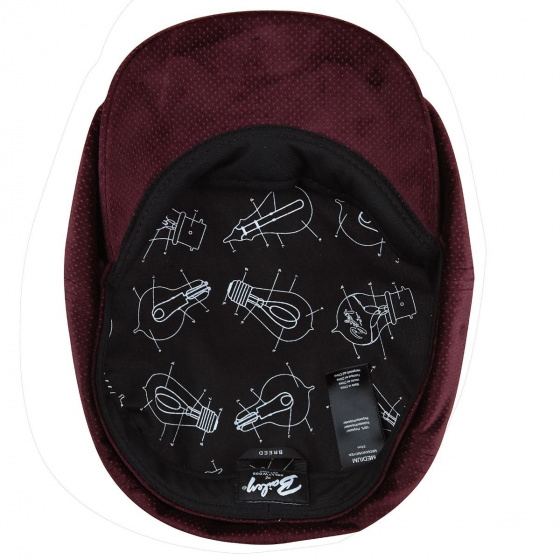 Wyman Newsboy Burgundy Velvet Cap - Bailey