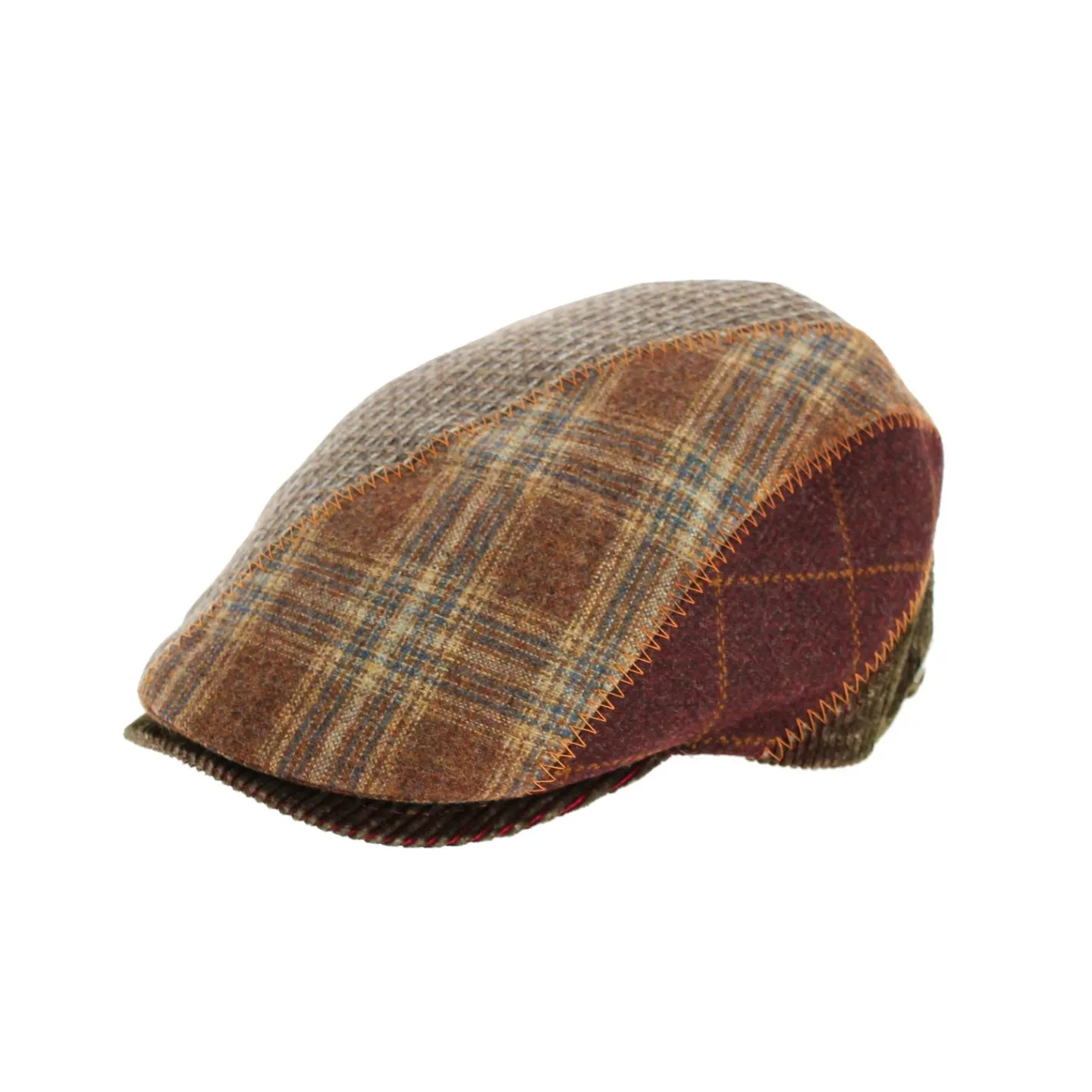 Casquette Simon Patchwork Velours et Laine- Traclet Reference : 8613 | Chapellerie Traclet