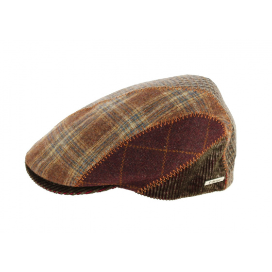 Casquette Simon Patchwork Velours et Laine -Traclet