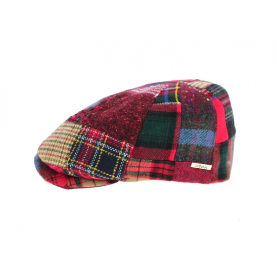 Cholet Red Wool Patchwork Cap - Traclet