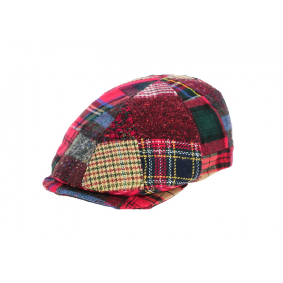Casquette Cholet Patchwork Rouge Laine-Traclet