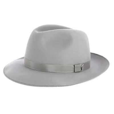 Fedora Hat Le Chazelles Grey Fur Felt - Fléchet Reference: 798 | Traclet Hat Shop
