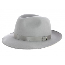 Fedora Hat Le Chazelles Grey Fur Felt - Fléchet