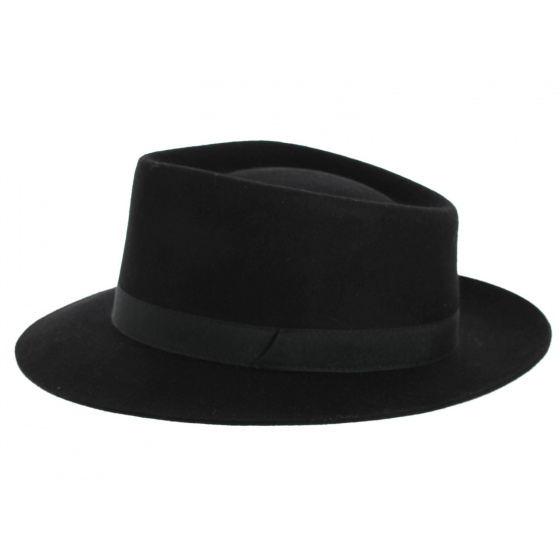 Chapeau Fedora Jacson Noir - Crambes Chapeau Fedora Jacson Noir - Crambes