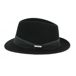 Gueret Fedora Hat Black Felt - Traclet