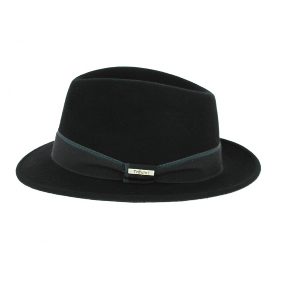 Gueret Black Felt Fedora Hat - Traclet