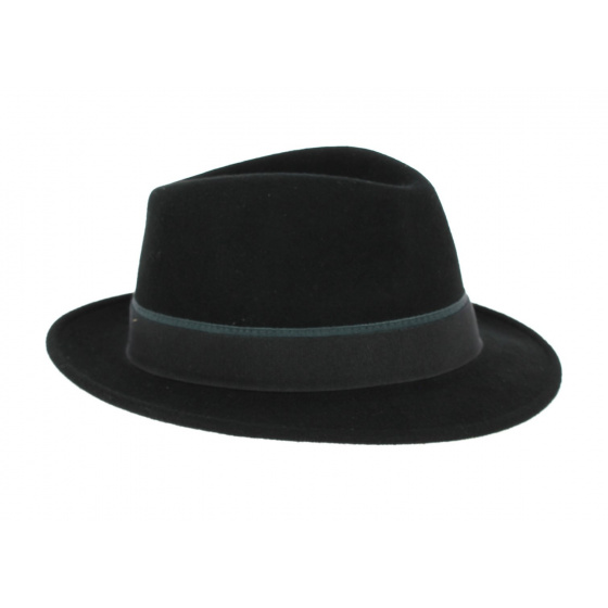 Chapeau Fedora Guéret Feutre Noir- Traclet