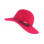 Jessica Red Wool Felt Wide Brim Hat - Traclet
