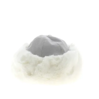 Ivanova Leather & White Faux Fur Toque - Traclet Reference: 8632 | Traclet Hat Shop