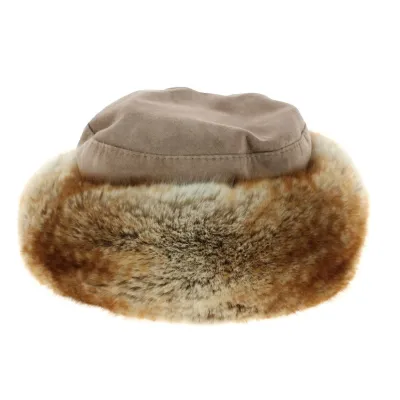 Nastasia Leather & Faux Fur Beige Hat - Traclet Reference: 8631 | Traclet Hat Shop