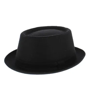 Black Wool Prato Porkpie Hat - Traclet Reference: 8639 | Traclet Hat Shop