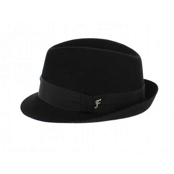 Cosne Trilby Black Rabbit Felt Hat - Fléchet