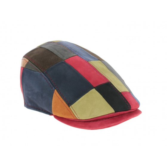 Casquette Plate Chambéon Patchwork Cuir - Fléchet