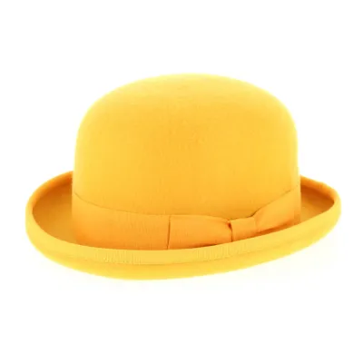 Yellow Wool Felt Bowler Hat - Traclet Reference: 7372 | Traclet Hat Shop