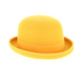 Chapeau Melon Feutre Laine Jaune - Traclet