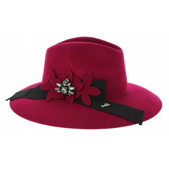 Red Cabernet Wool Felt Hat - Fléchet