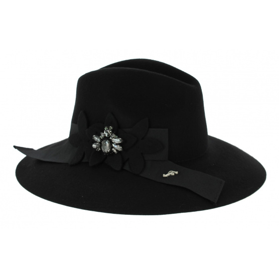 Cabernet Black Wool Felt Hat - Flechet