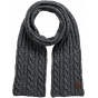 Black and Gray Acrylic Twister Scarf - Barts