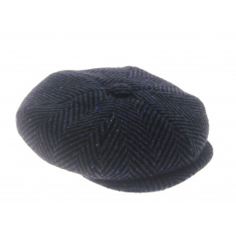 Irish blue herringbone Newsboy cap- Jonathan Richard