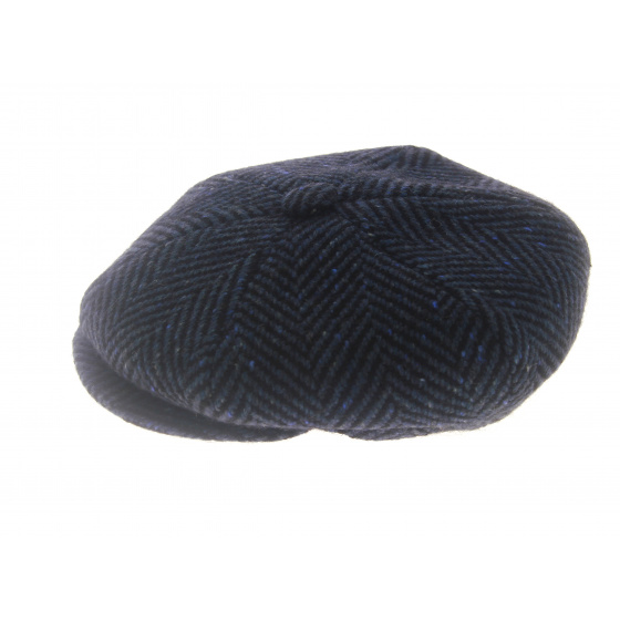 Blue Herringbone Irish Newsboy Cap - Jonathan Richard