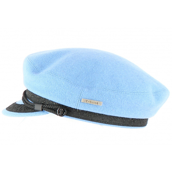 Marin Elven Blue Wool-Traclet Cap 