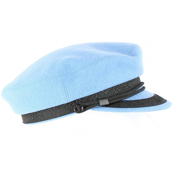 Casquette Marin Elven Bleue en Laine-Traclet 