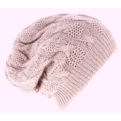 Flat Beanie Abigail Angora Pink - Traclet Reference: 8737 | Traclet Hat Shop