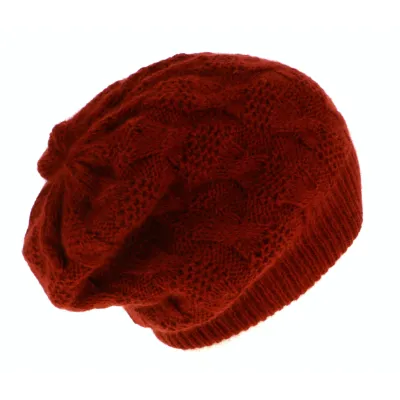 Bonnet Plat Abigail Angora Rouge - Traclet  Reference : 8739| Chapellerie Traclet