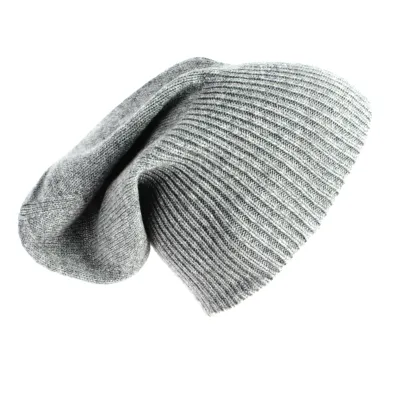 Classic Grey Cashmere Beanie - Traclet Reference: 8716 | Chapellerie Traclet
