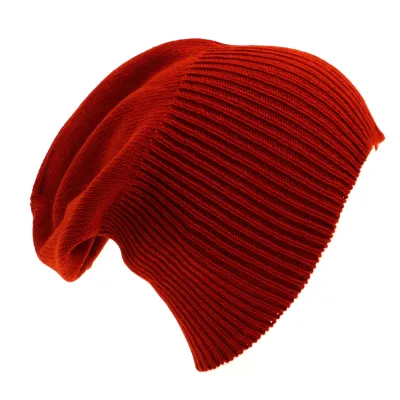 Classic Red Cashmere Beanie - Traclet Reference: 8717 | Traclet Hat Shop