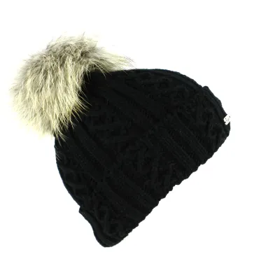 Bonnet à Pompon et Fourrure Noir-Fléchet Reference : 8755 | Chapellerie Traclet