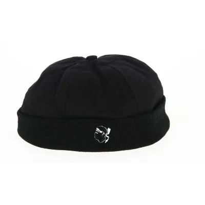 Corsica Black Cotton Sailor Cap - Traclet - Black Reference: 8770 | Traclet Hat Shop