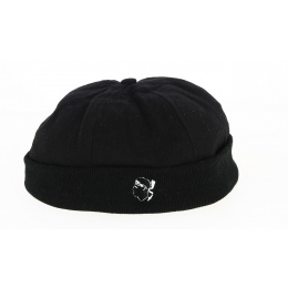 Corsica Black Cotton Sailor Hat - Traclet