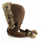Brown fleece hood- Traclet